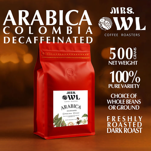 Colombian Decaf Arabica | CO₂ Process | 100% Pure Coffee | Mrs. Owl Coffee